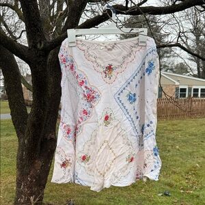 Wild Fable Floral Patterned Skirt - White, Red, Blue